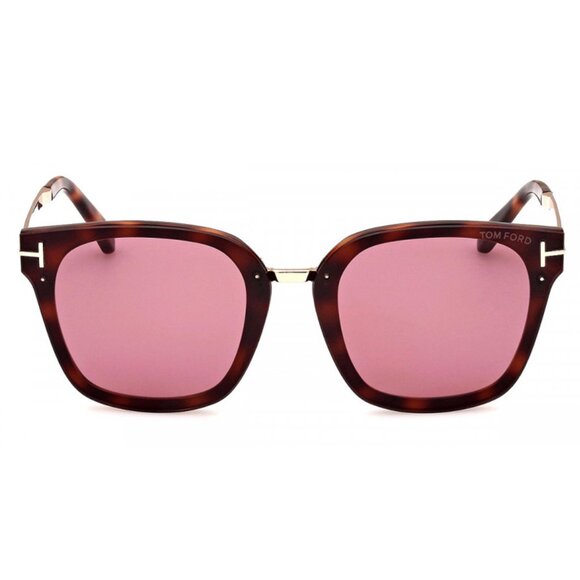NEW TOM FORD WOMEN SUNGLASSES FT1014 52Y Shiny Dark Havana/Pink main image 3